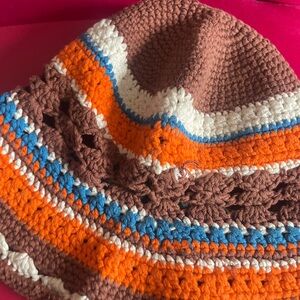 Ganni Multicolor Crochet Hat